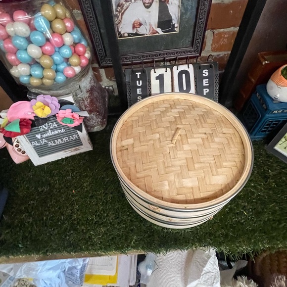 Vonshef Bamboo 2 Tier Steamer With Stainless Steel Rings - Picture 7 of 8